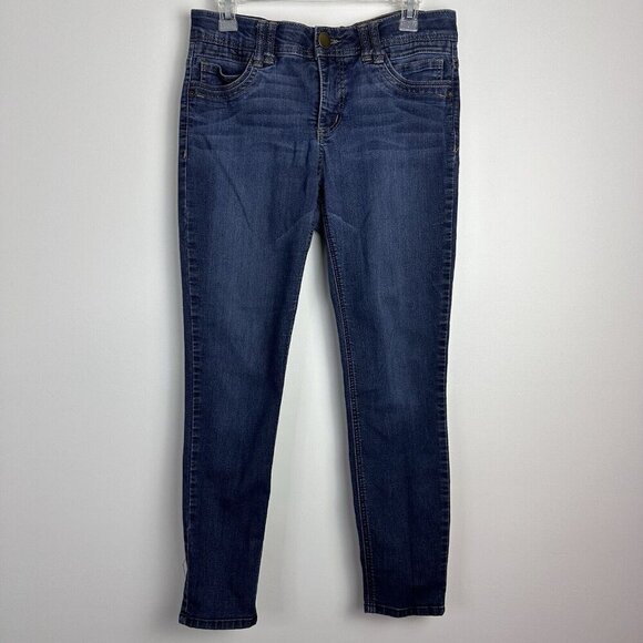 Democracy Ab Tech Solution Gray Skinny Jeans Womens 12 Elastic Waist Stretch‎ - Picture 1 of 11